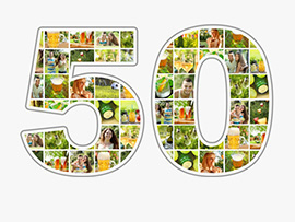 collage getal 50e verjaardag