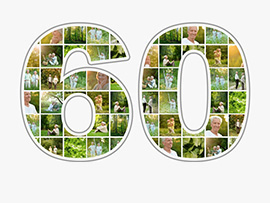 foto collage getal 60e verjaardag