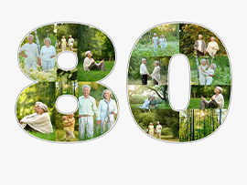 fotocollage getal 80e verjaardag