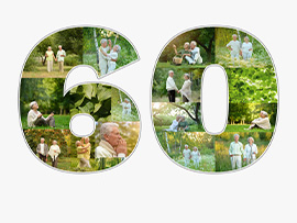 grote foto collage getal 60e verjaardag