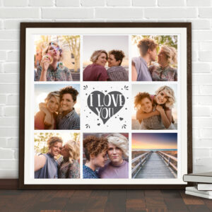 hart fotocollage i love you poster wit