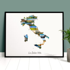 italie collage en land vorm