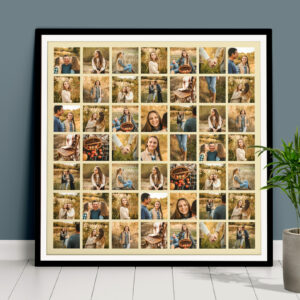 large photo collage with many pics square