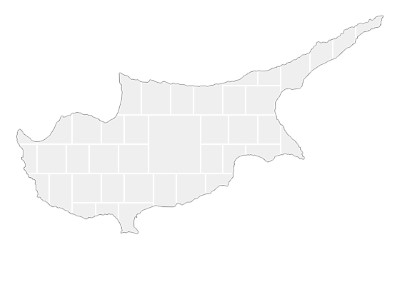 Collage sjabloon in vorm van een Cyprus-kaart