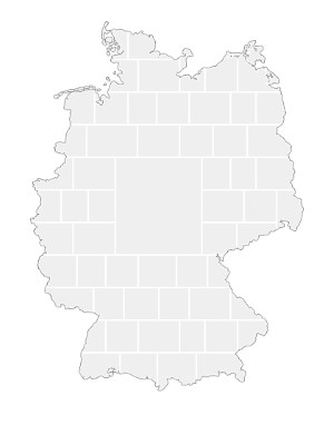 Collage sjabloon in vorm van een Duitsland-kaart