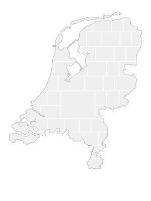 Collage sjabloon in vorm van een Nederland-kaart