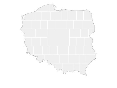 Collage sjabloon in vorm van een Polen-kaart