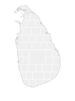 Collage sjabloon in vorm van een Sri Lanka-kaart