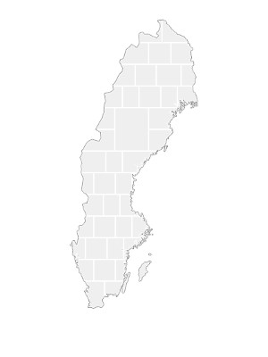 Collage sjabloon in vorm van een Zweden-kaart