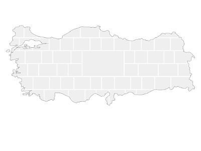 Collage sjabloon in vorm van een Türkiye-kaart