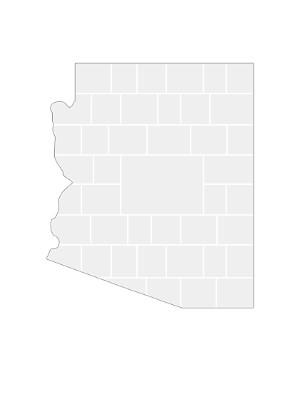 Collage sjabloon in vorm van een Arizona-kaart