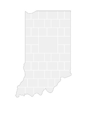 Collage sjabloon in vorm van een Indiana-kaart