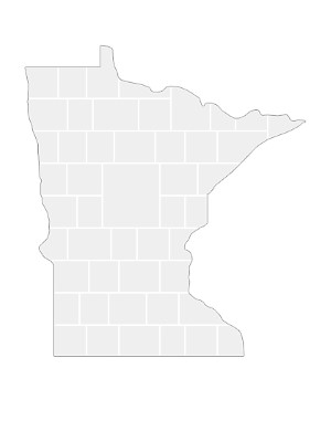 Collage sjabloon in vorm van een Minnesota-kaart