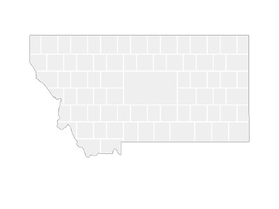Collage sjabloon in vorm van een Montana-kaart