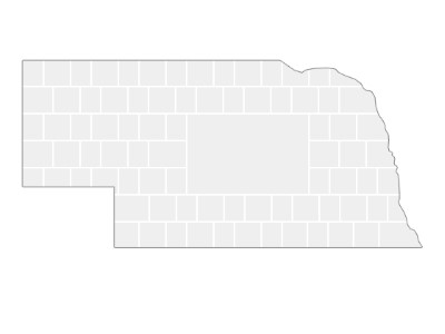 Collage sjabloon in vorm van een Nebraska-kaart