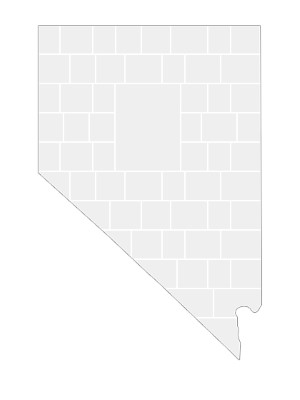 Collage sjabloon in vorm van een Nevada-kaart