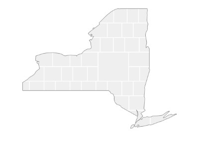 Collage sjabloon in vorm van een New York-kaart