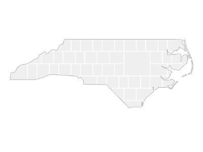 Collage sjabloon in vorm van een North Carolina-kaart