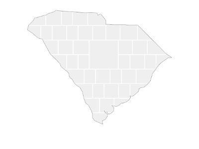 Collage sjabloon in vorm van een South Carolina-kaart