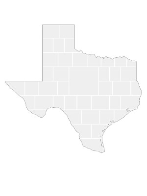 Collage sjabloon in vorm van een Texas-kaart