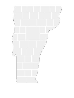 Collage sjabloon in vorm van een Vermont-kaart