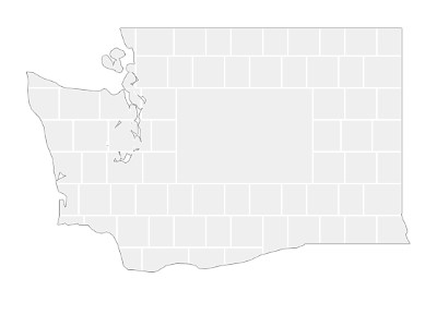 Collage sjabloon in vorm van een Washington-kaart