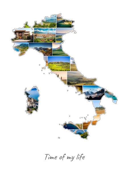 Italië-Collage gevuld met eigen foto's