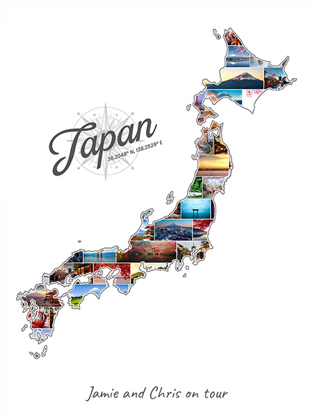 Japan-Collage gevuld met eigen foto's