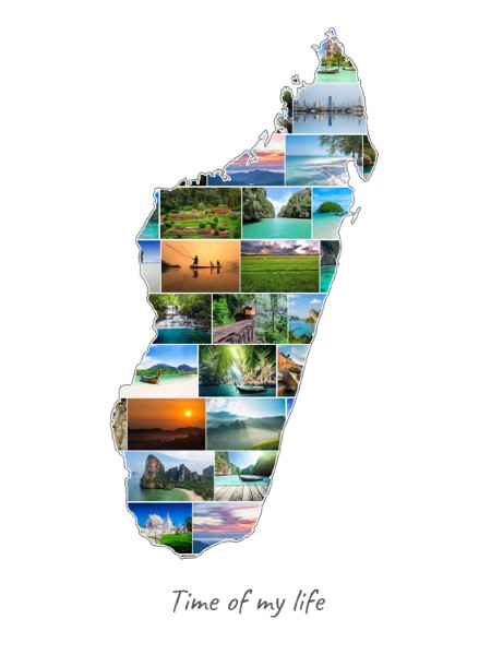 Madagaskar-Collage gevuld met eigen foto's