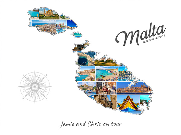 Malta-Collage gevuld met eigen foto's