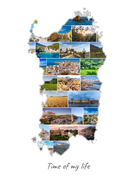 Sardinië-Collage gevuld met eigen foto's