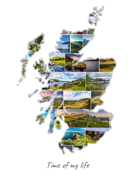 Schotland-Collage gevuld met eigen foto's