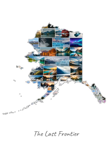 Alaska-Collage gevuld met eigen foto's