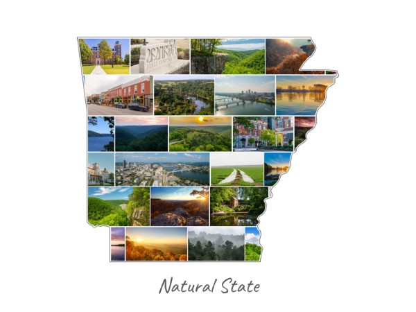Arkansas-Collage gevuld met eigen foto's