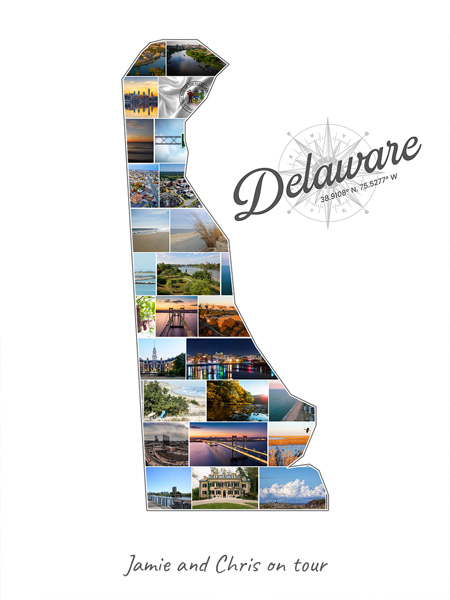 Delaware-Collage gevuld met eigen foto's