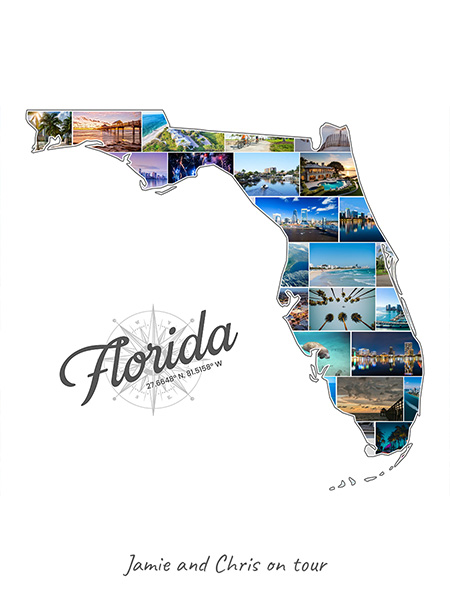 Florida-Collage gevuld met eigen foto's
