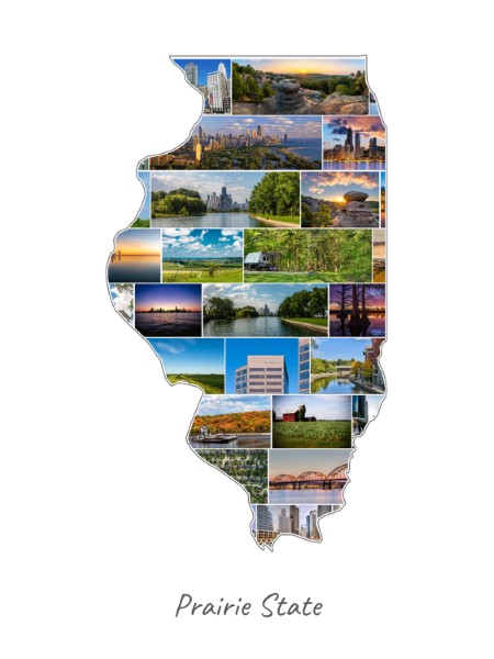 Illinois-Collage gevuld met eigen foto's