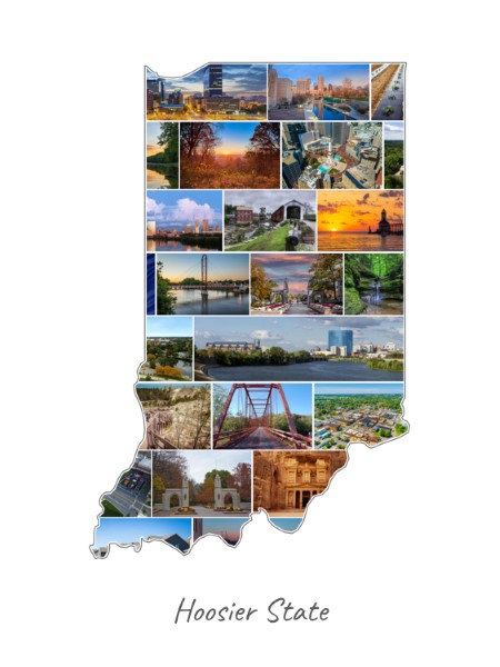 Indiana-Collage gevuld met eigen foto's