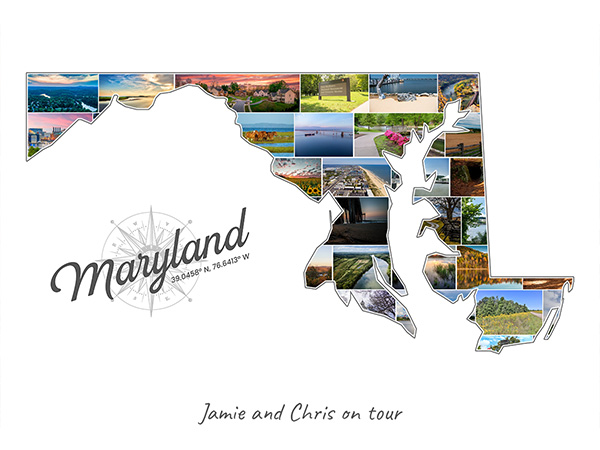 Maryland-Collage gevuld met eigen foto's