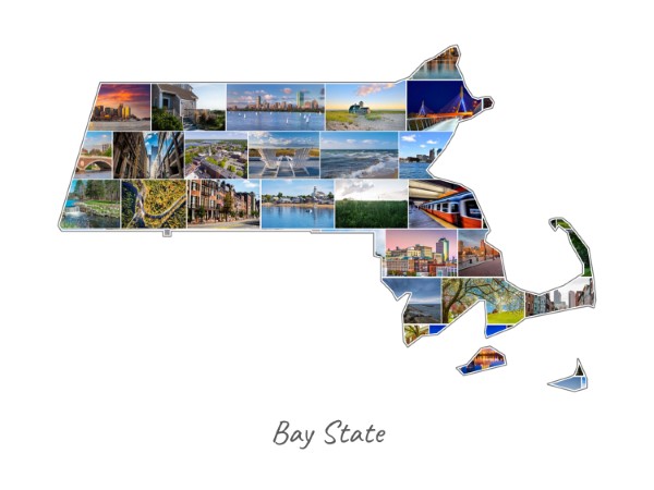Massachusetts-Collage gevuld met eigen foto's