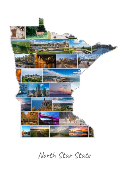 Minnesota-Collage gevuld met eigen foto's