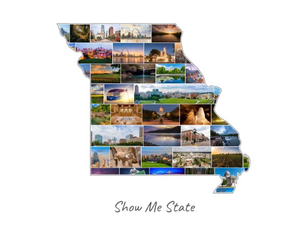 Missouri-Collage gevuld met eigen foto's