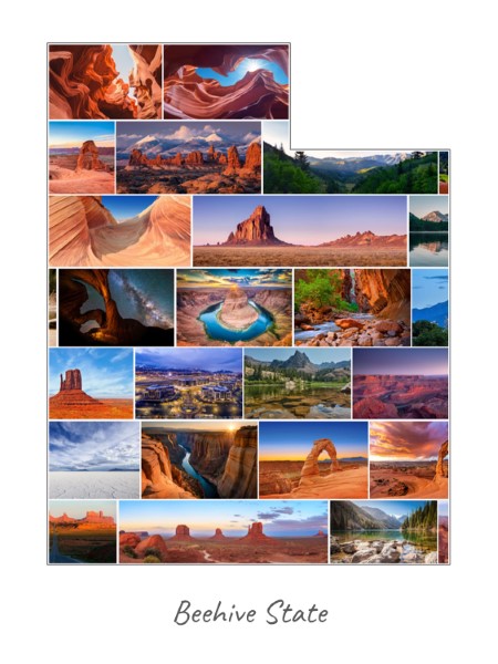 Utah-Collage gevuld met eigen foto's