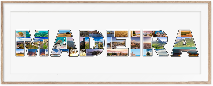 Een Madeira-Collage is een prachtige reisherinnering