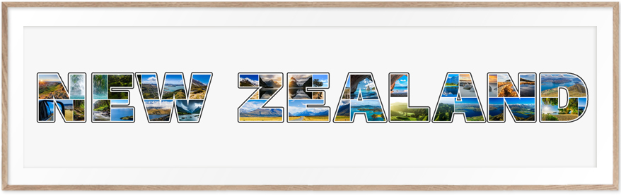 Een Nieuw-Zeeland-Collage is een prachtige reisherinnering