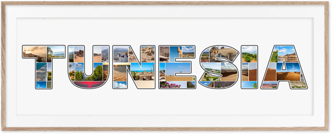 Een Tunesië-Collage is een prachtige reisherinnering