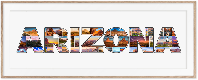Een Arizona-Collage is een prachtige reisherinnering