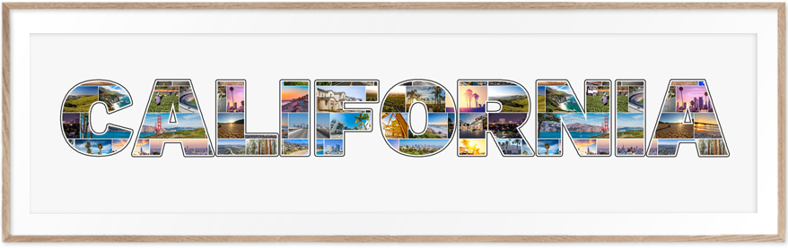 Een Californië-Collage is een prachtige reisherinnering