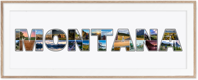 Een Montana-Collage is een prachtige reisherinnering
