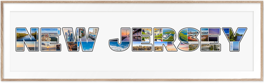 Een New Jersey-Collage is een prachtige reisherinnering
